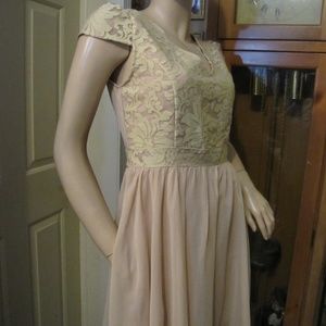 Marineblu Antique Champagne Tan Dress size M